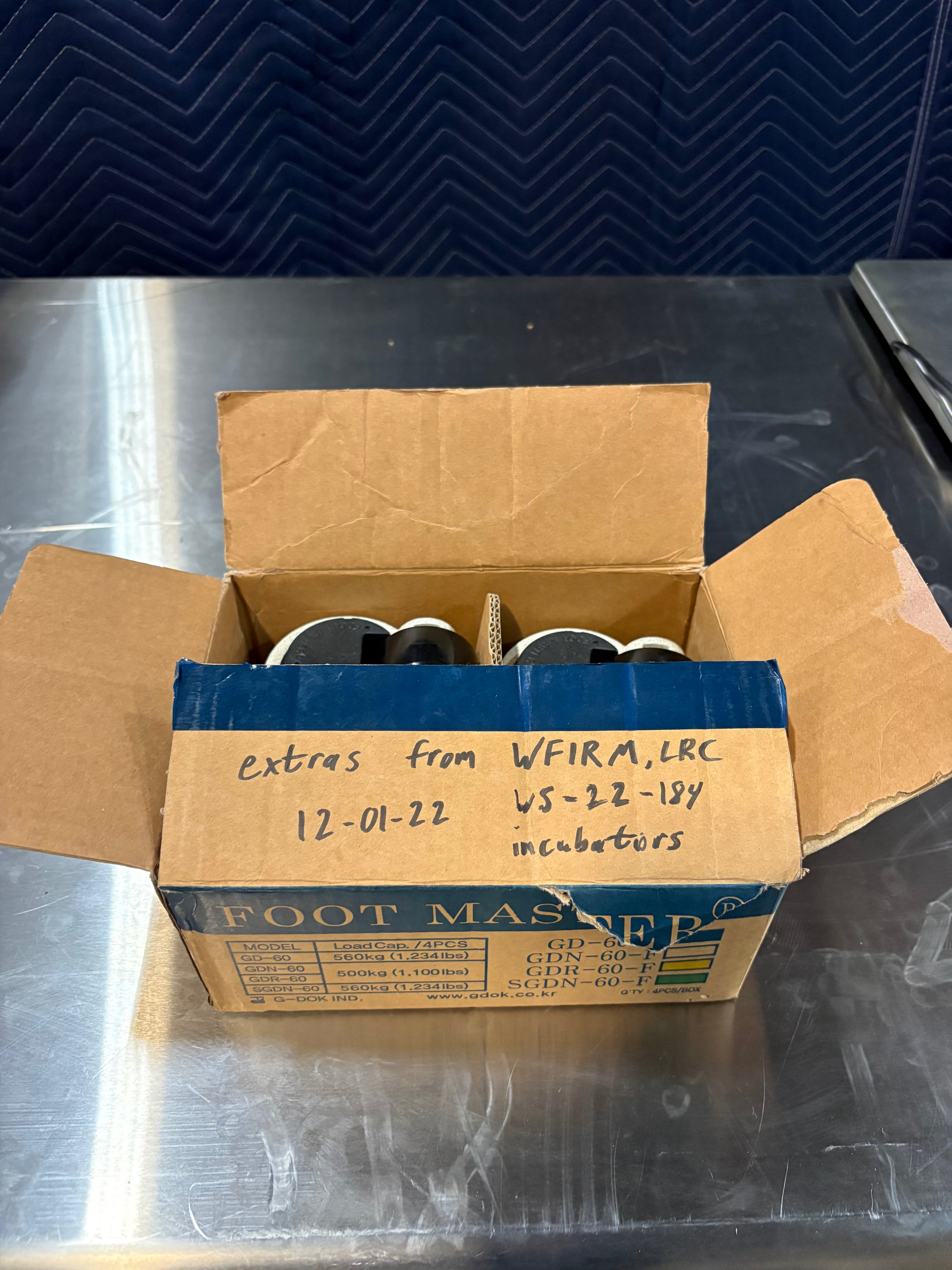 Used Foot Master Incubator Wheels