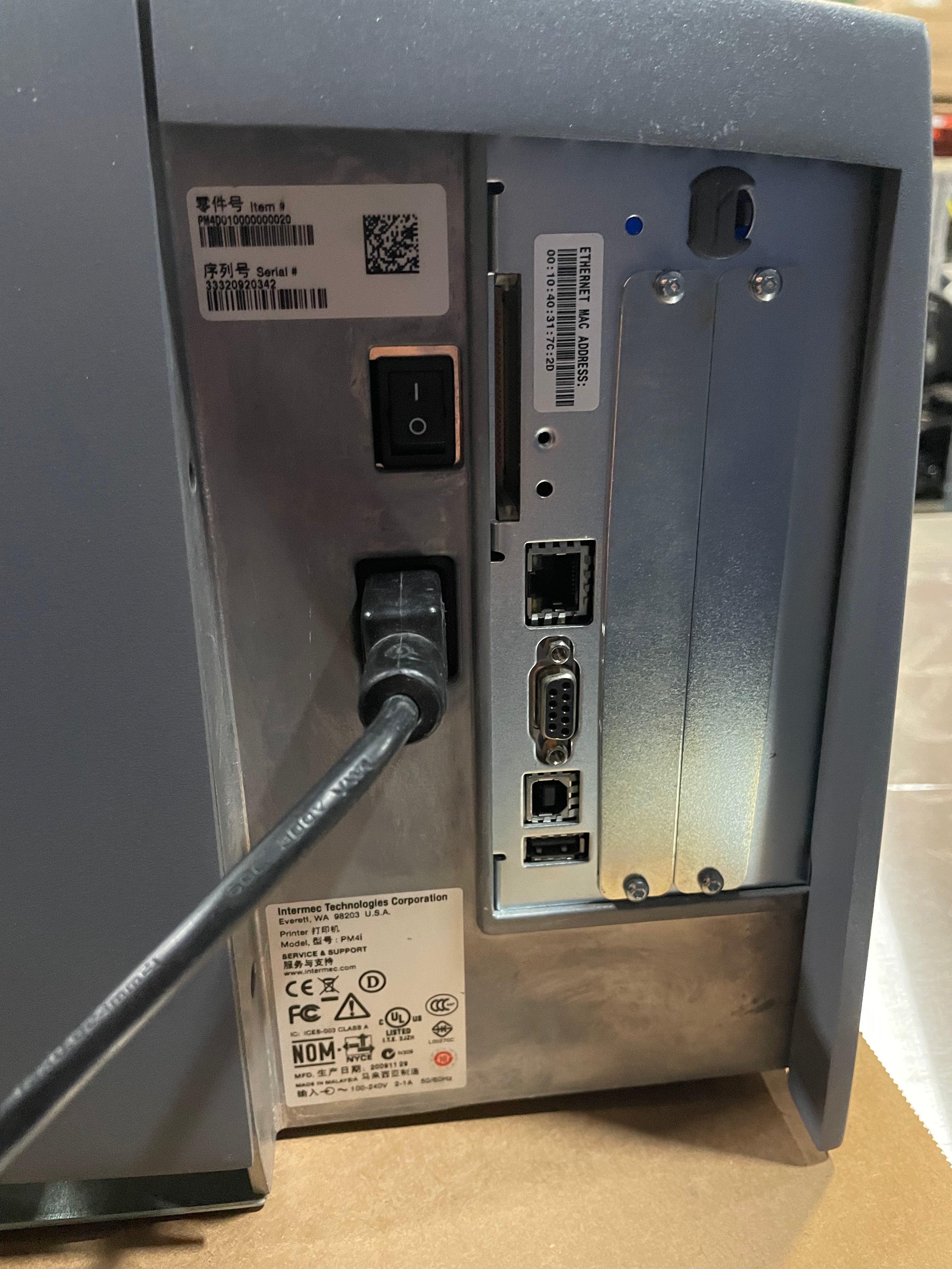 Used Intermec PM4I Label Printer