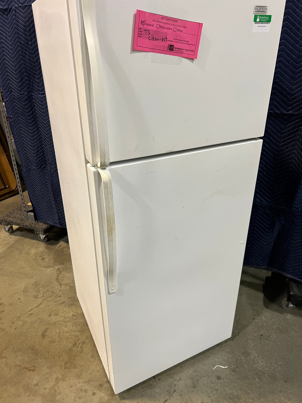 Used Roper Refigerator/Freezer (White)
