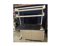 Used Lab/Work Bench With 2 High Shelves And 1 Cabinet